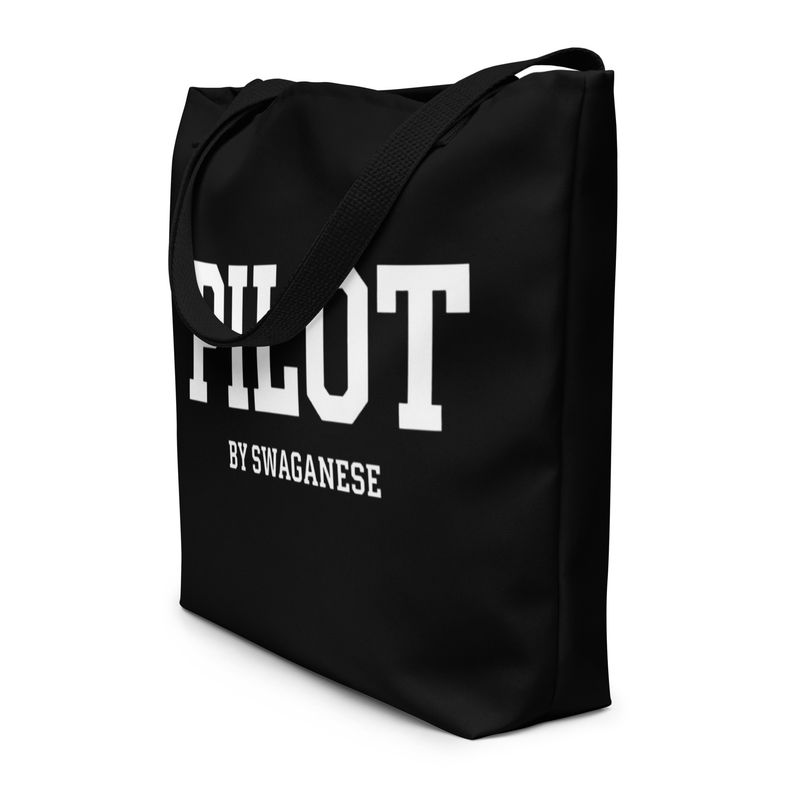 "Pilot" by Swaganese Large Tote Bag