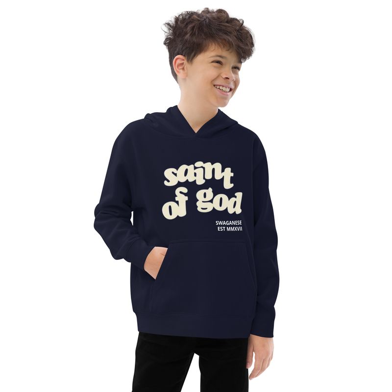 Kids Saint of God fleece hoodie