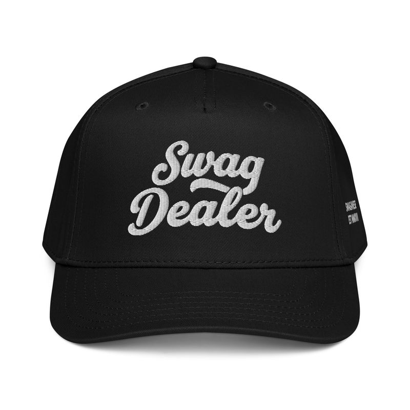 "Swag Dealer" Cursive Font Snapback Hat
