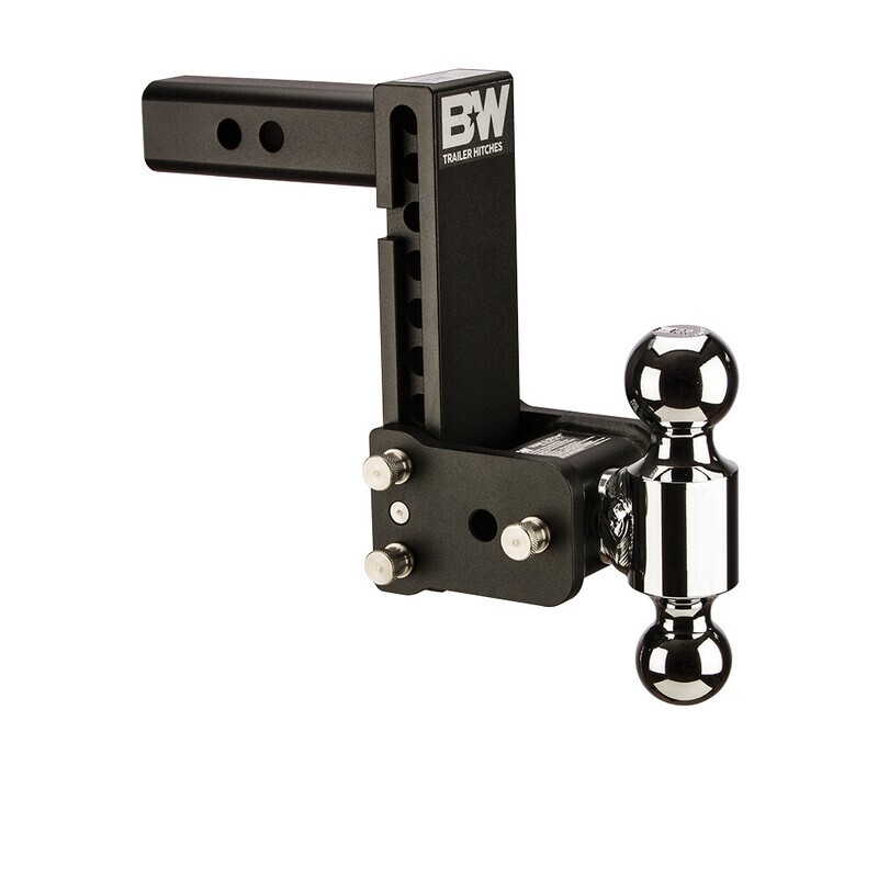 B&W 2" Tow & Stow Adjustable Ball Mount, 7" Drop, Dual-Ball (2" x 2-5/16")