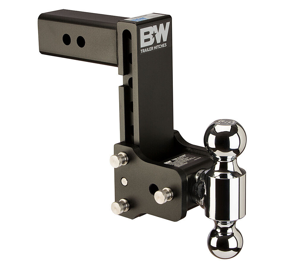 B&W 2.5" Tow & Stow Adjustable Ball Mount, 7" Drop, Dual-Ball (2", 2-5/16")