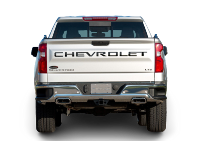 Black Chevy Letters Rear