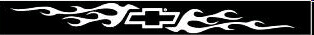 Chevy Bowtie W/Flames Xpressionz Windshield Decal