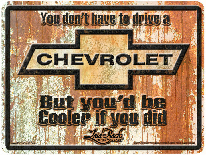 Distressed Chevy Tin Sign