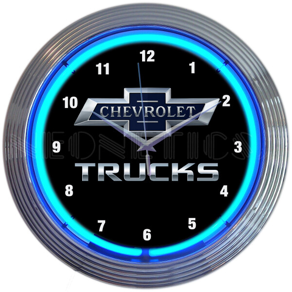 Chevy Trucks Neon Clock