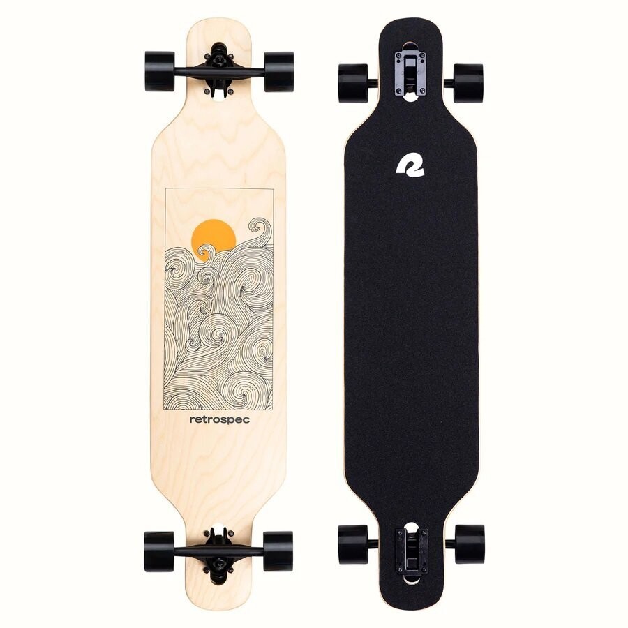 Rift Drop Through Longboard, Color: Tangerine Wave