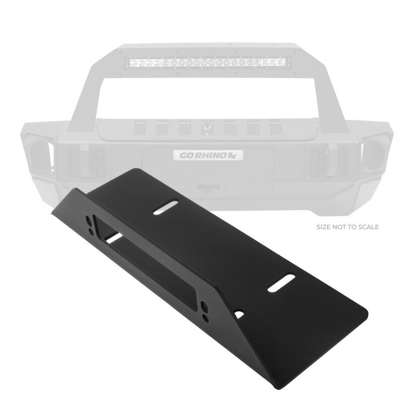 Go Rhino Rockline Fairlead Mount Plate with Go Rhino Rockline Front Bumper (07-20 Wrangler JK & JL / 20-22 Gladiator)