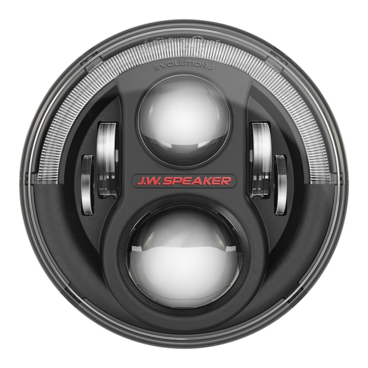 LED Headlights – Model 8700 Evolution J2 Series, Finish: Black Bezel