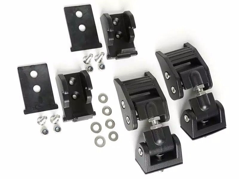XHD Aluminum Hood Catches (18-22 Wrangler JL), Finish: Black