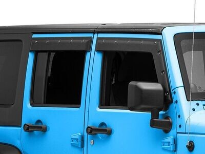 Focus Auto Design Tough Guard FormFit Window Visor  (07-18 Wrangler JK 4-Door)