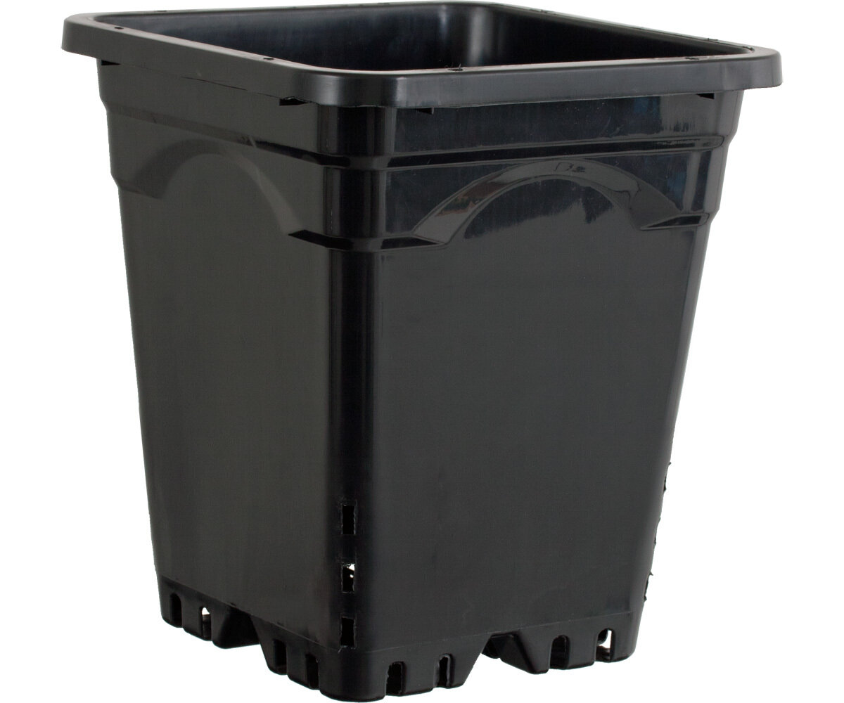 12"x12" Square Black Pot 12" Tall, 24 per case