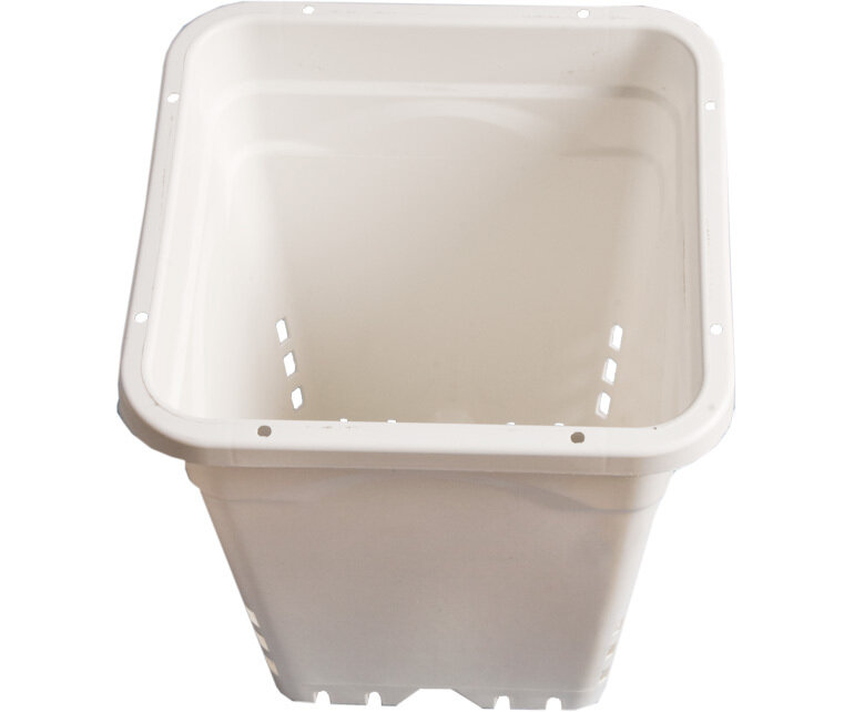 12 12"x12" Square White Pot, 12" Tall (24 per case)