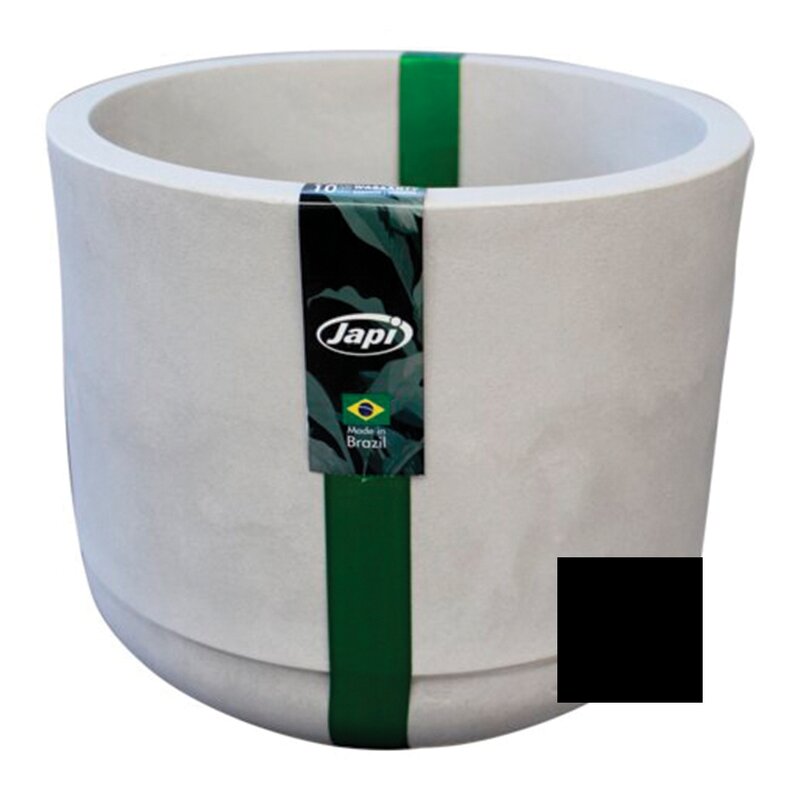 Match Cylinder Planter Low 35cmx29cm Blk Match Cylinder Planter Low 35cmx29cm Blk