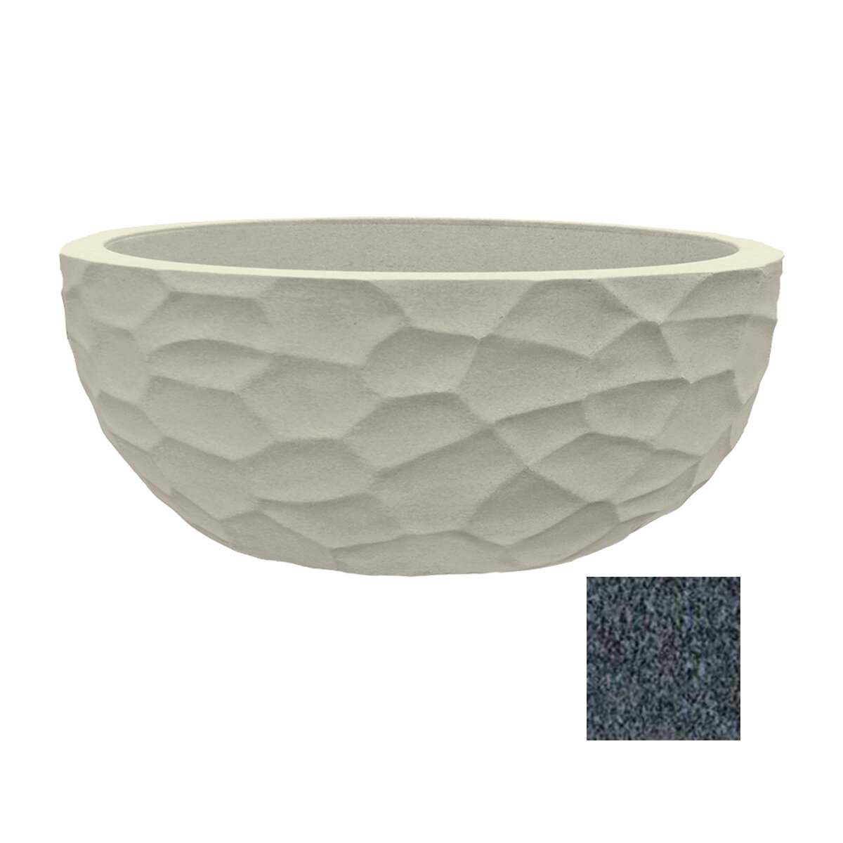 Prisma Bowl 55cm x 24cm Charcoal