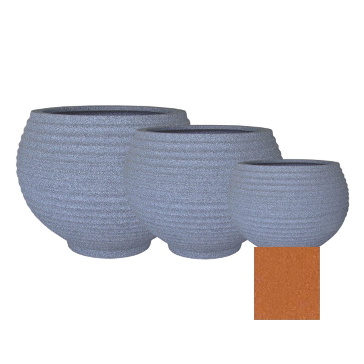 Lattice Bowl Set/3 (JVEF42, 54, 74) Terracotta