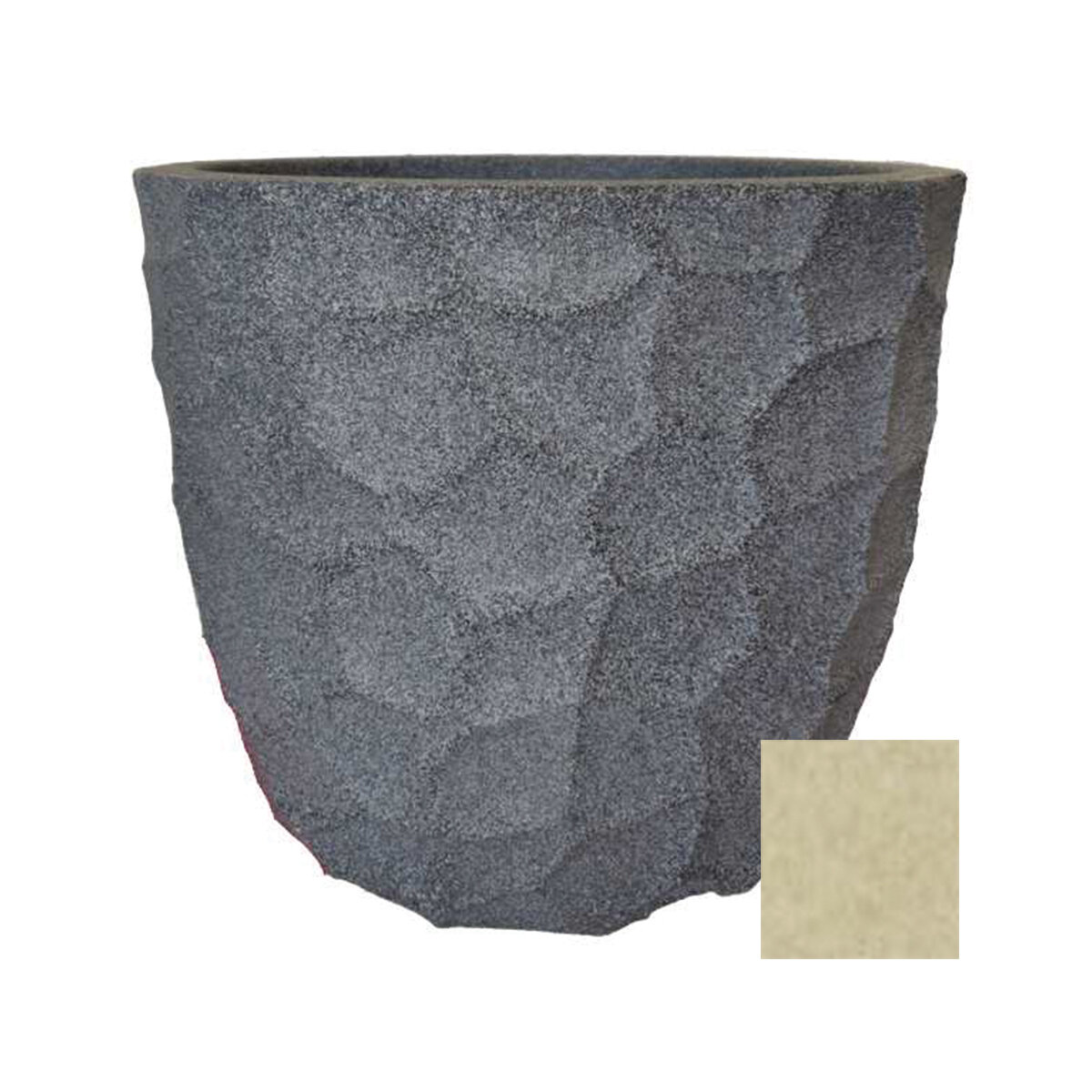 Prisma Round Planter 33cm Sandstone