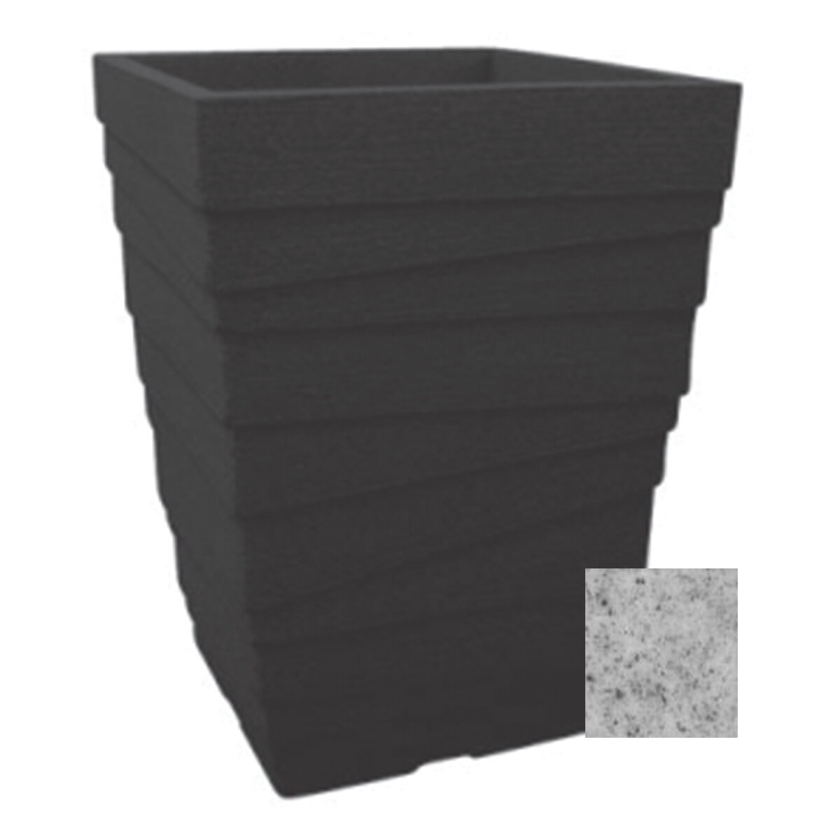 Italian Quadratto Planter Square 46cmx62cm Granite