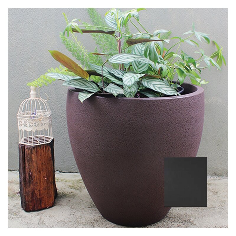 Rustic Ellipse Planter Round 56cm x 55cm Lead Rustic Ellipse Planter Round 56cm x 55cm Lead