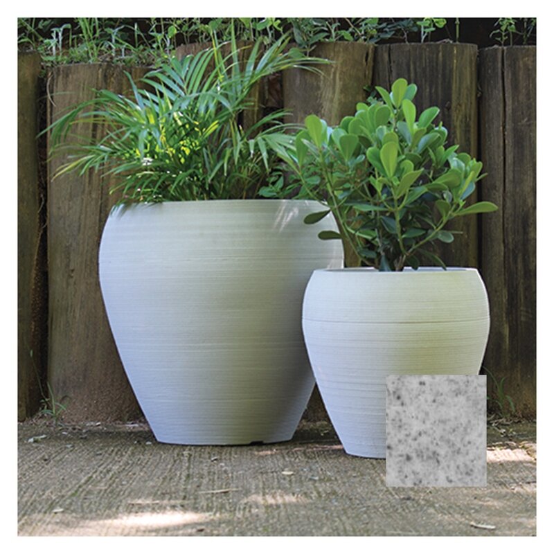 Linea Ellipse Planter Set/3 Granite Linea Ellipse Planter Set/3 Granite