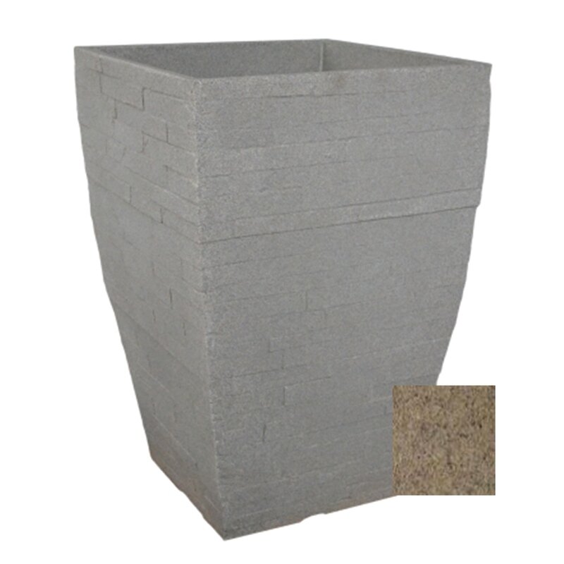 Minas Stone Planter Square 49cm Stone Minas Stone Planter Square 49cm Stone