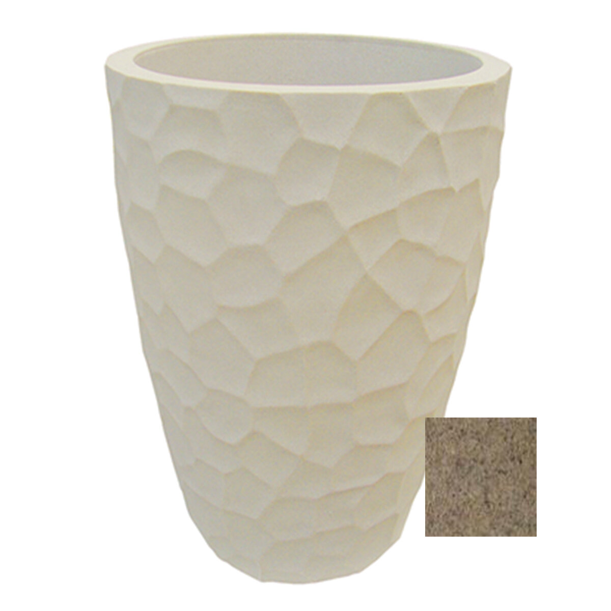 Prisma Conic Planter Round 53cm Stone