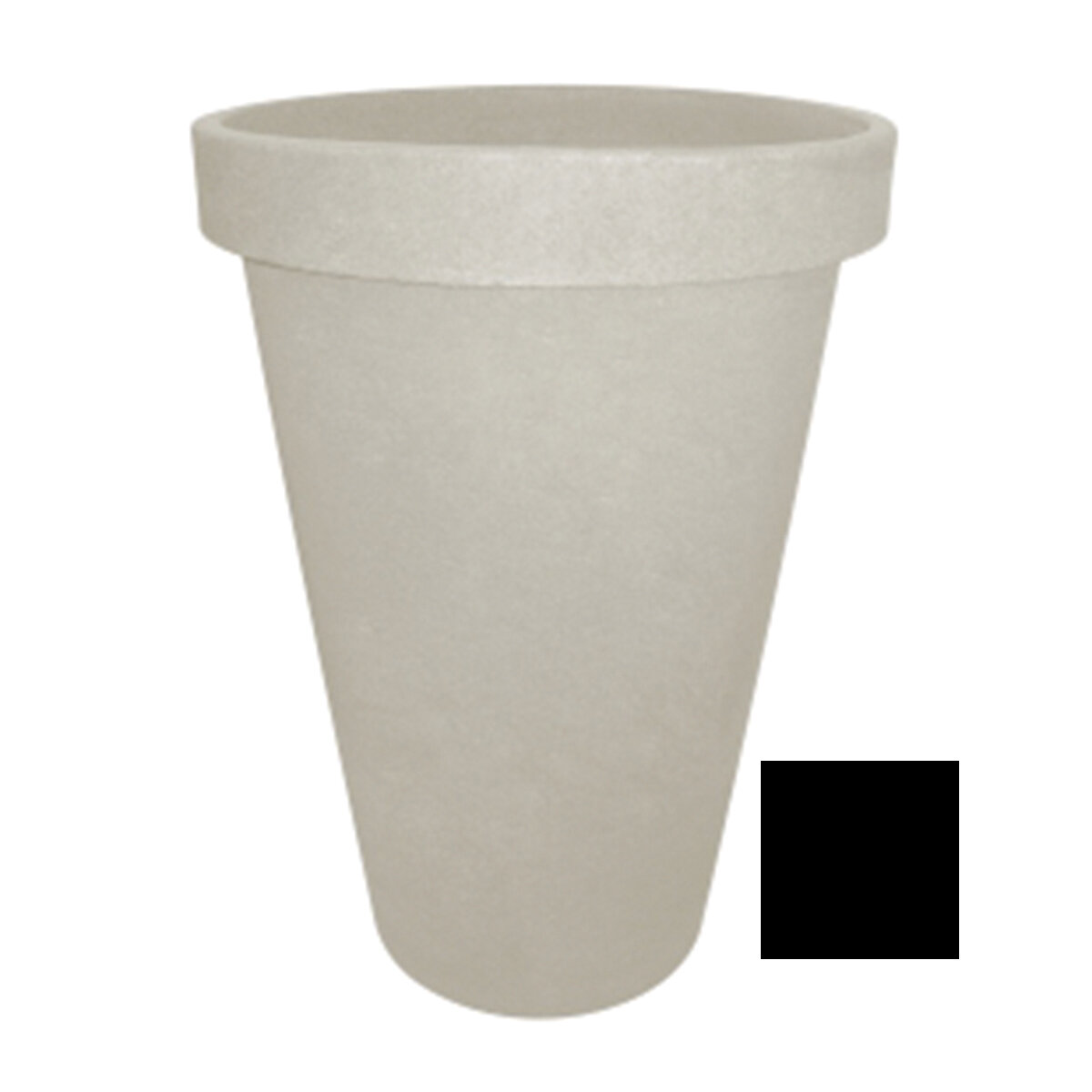 Rose Tall Planter Round 55.12cm x 80cm Black
