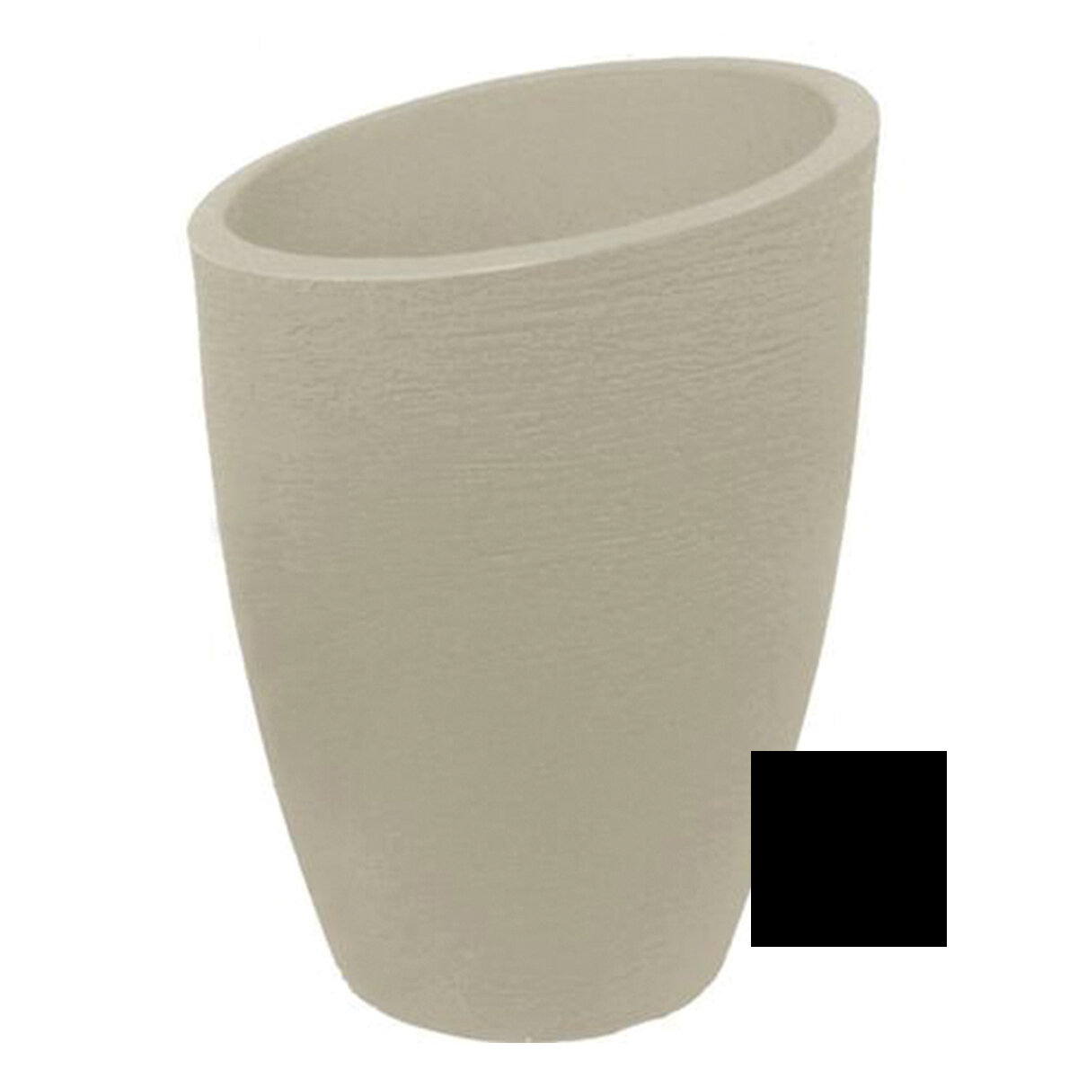 Modern Uno Planter Round 47cm - Black