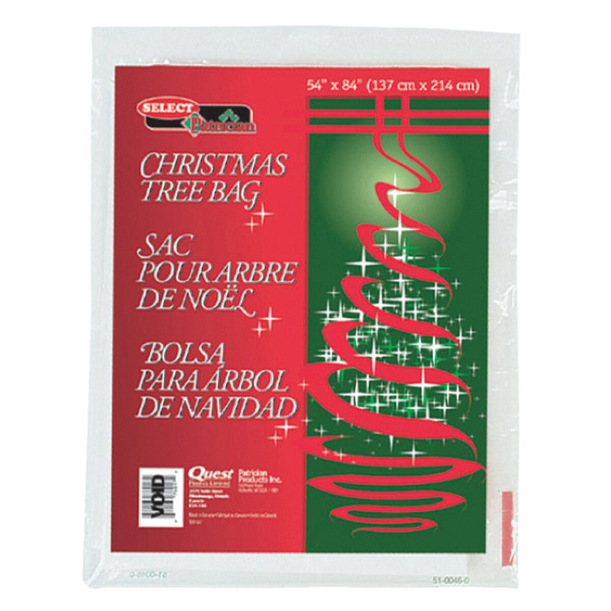 Xmas Tree Bag 54"x84" Bulk (100/Roll)