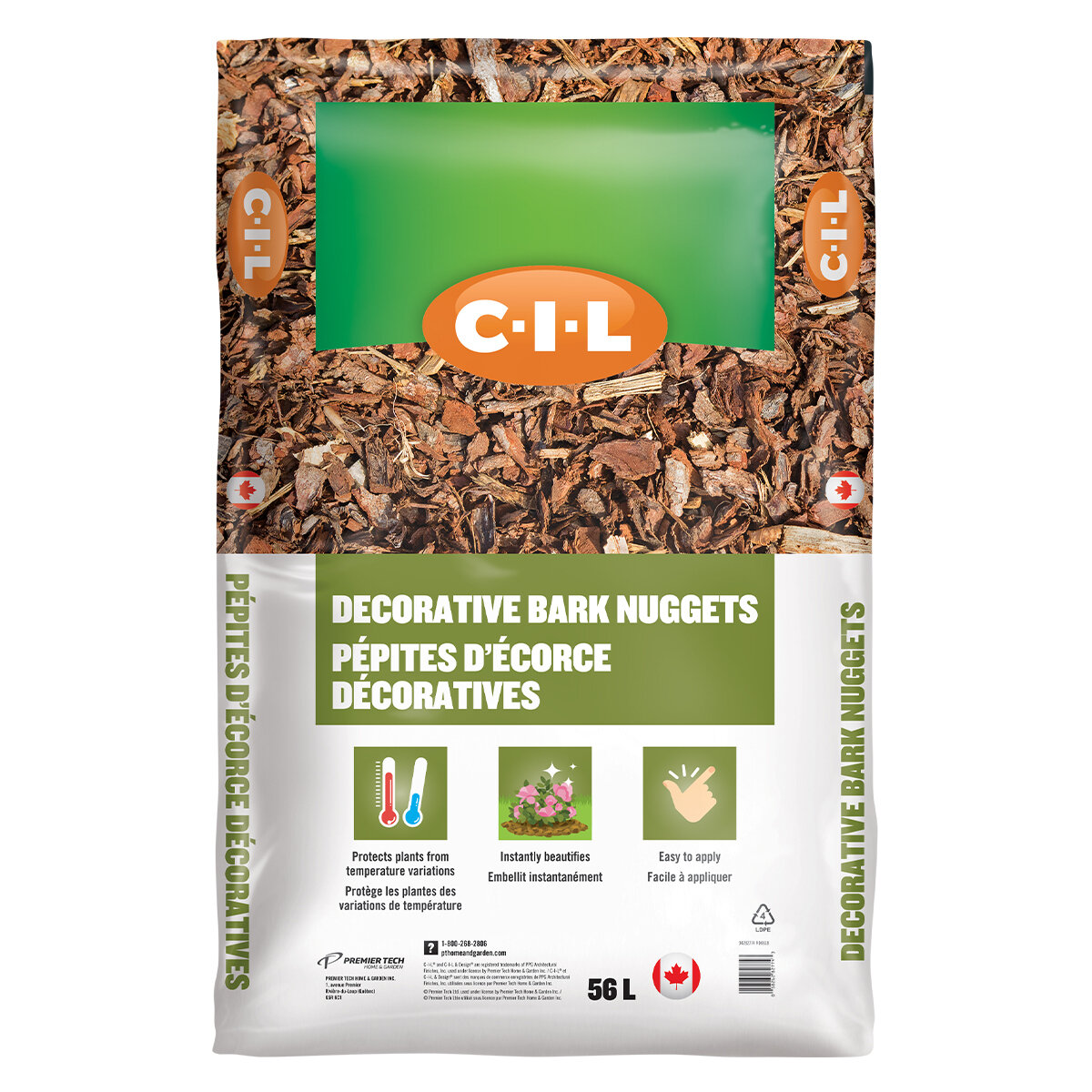 C-I-L Decorative Bark Nuggets 56L Bag(60/PLT ONLY)