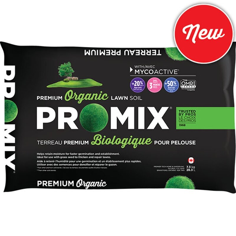 PRO-MIX Organic Lawn Soil 28.3L Bag (90/PLT ONLY)