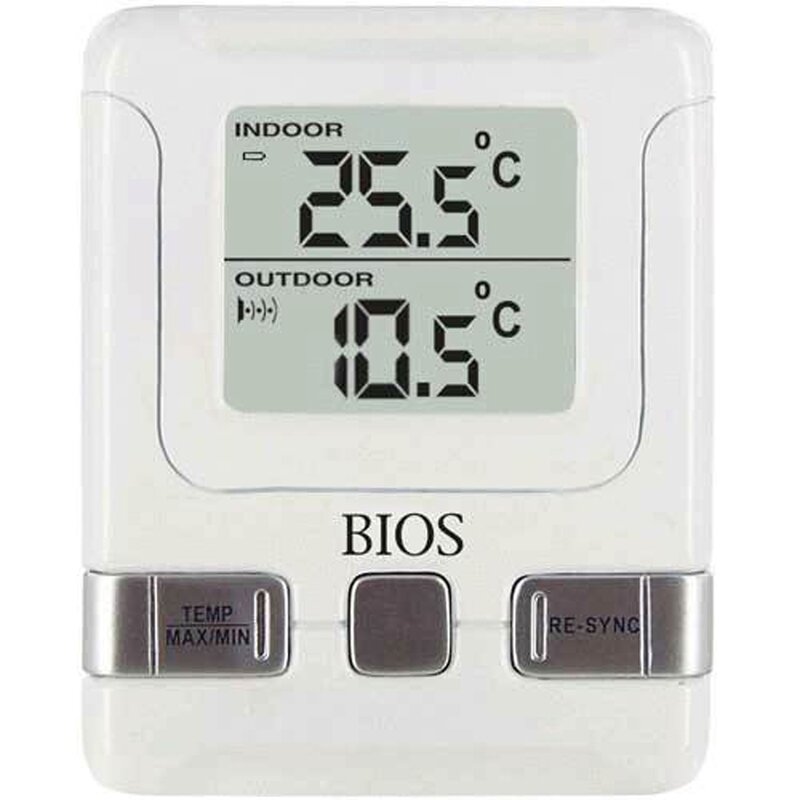 Indoor/Outdoor Wireless Thermometer - White Indoor/Outdoor Wireless Thermometer - White