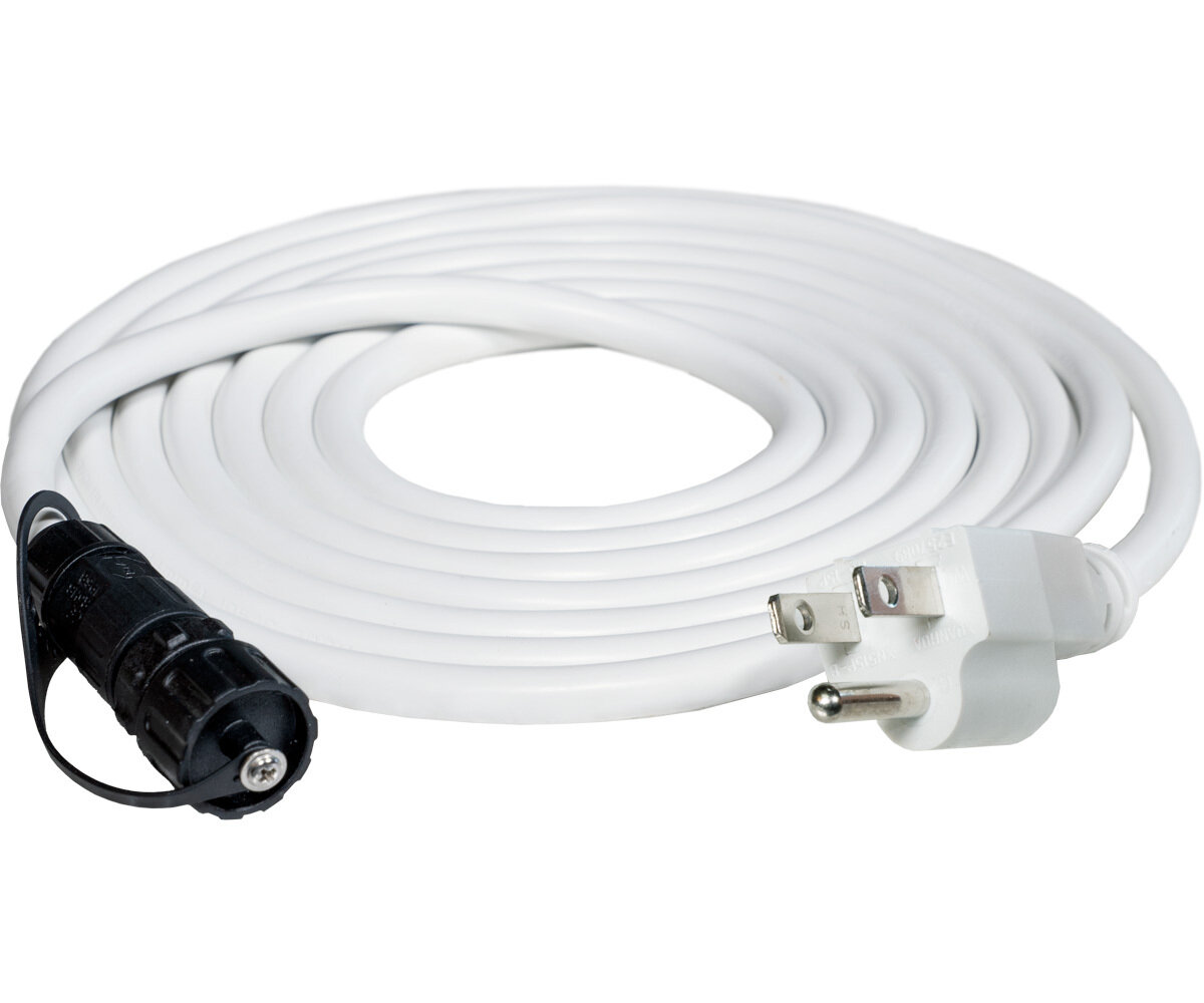 10' PHOTOBIO VP 110-120V Harness,White 18AWG Cable