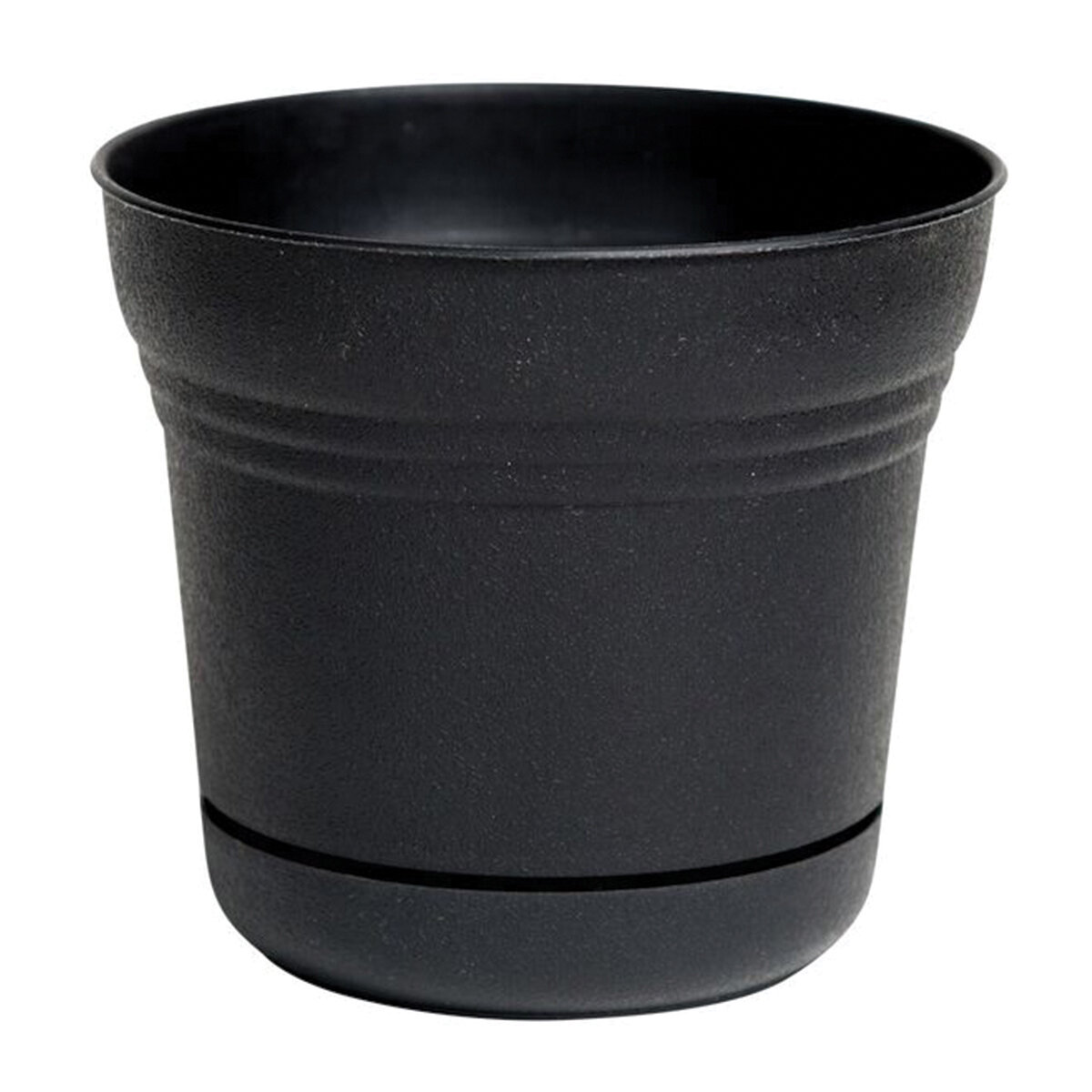12" Saturn Planter Black