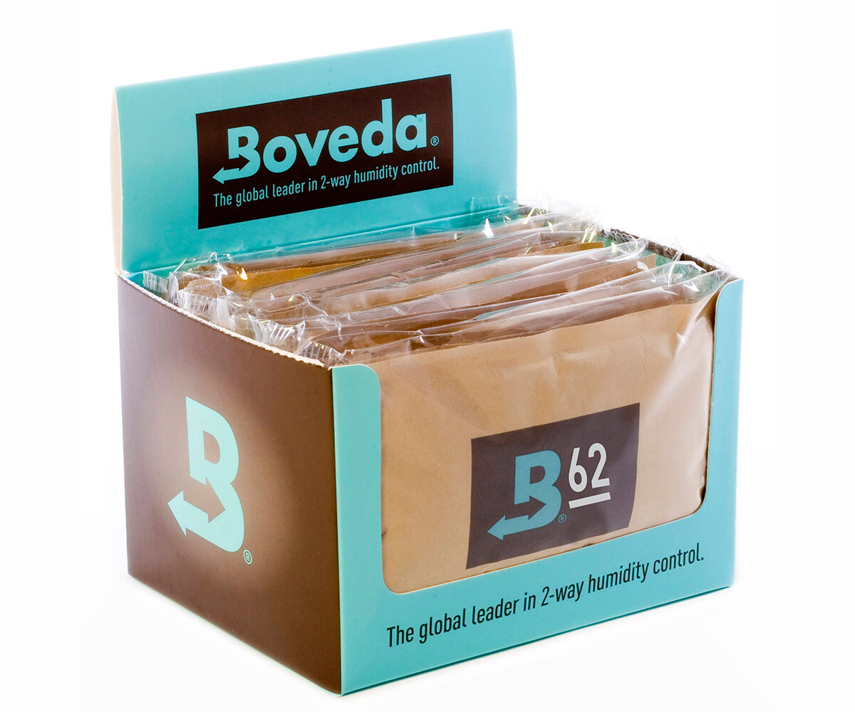Boveda 62% RH 67 gram - Retail Carton (12 Packets)