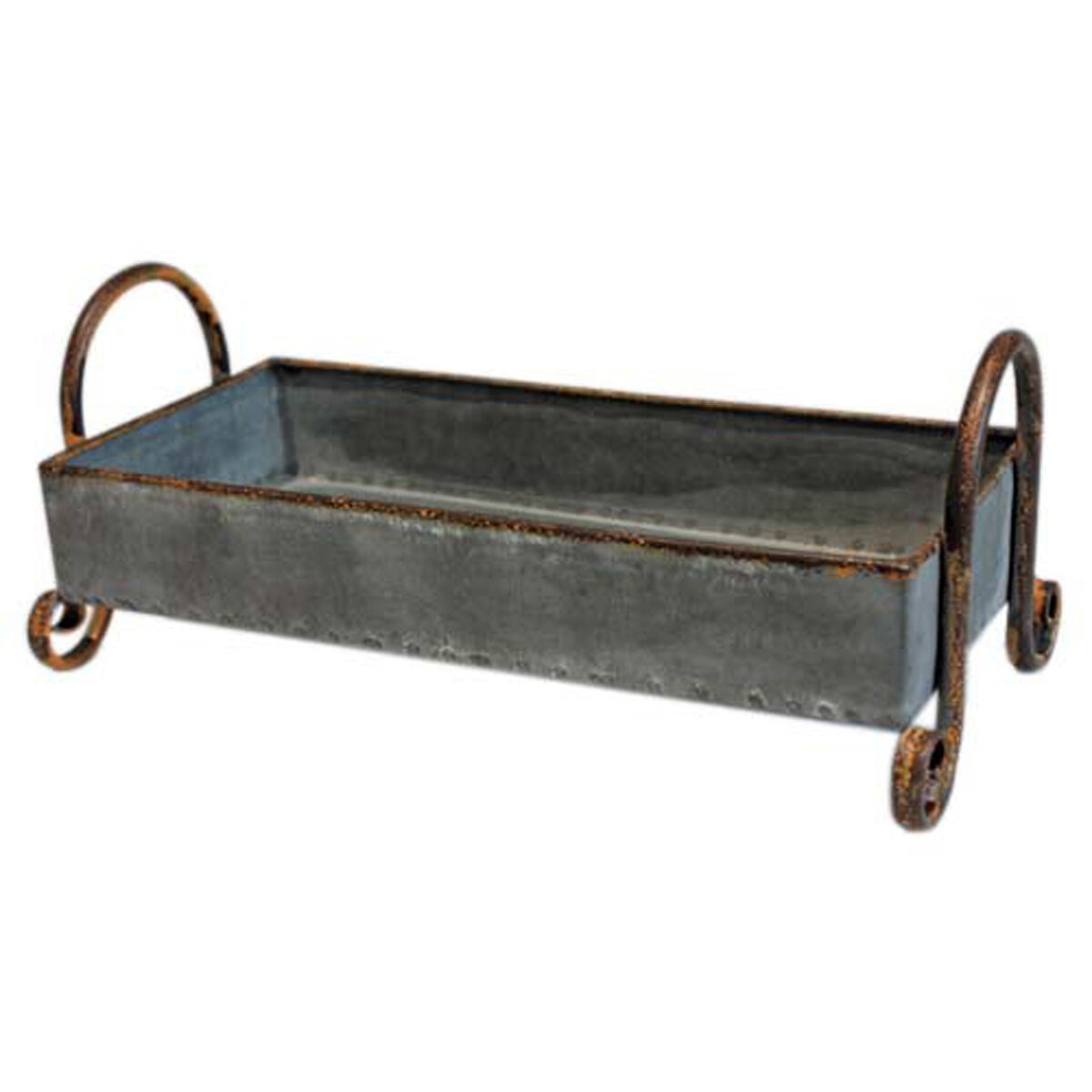 Galvanized Tray Planter - Set/2