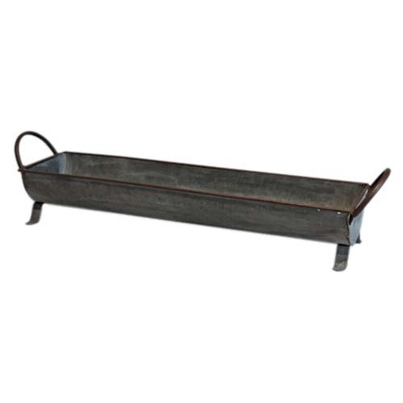 Galvanized Trough - Large -23 Galvanized Trough - Large -23" X 6" X 6"