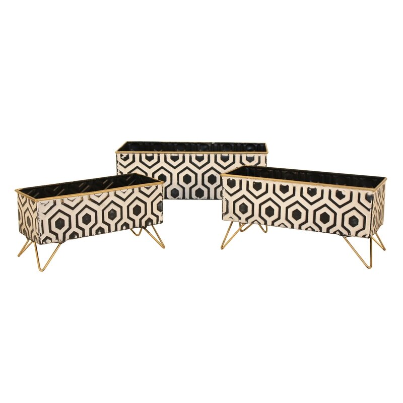 Antique Collection Hexagon Rectangular Planters Antique Collection Hexagon Rectangular Planters