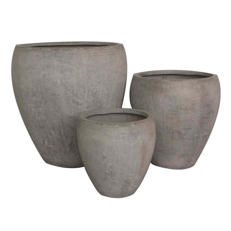 Classic Round Planter - Natural - Set/3 Classic Round Planter - Natural - Set/3