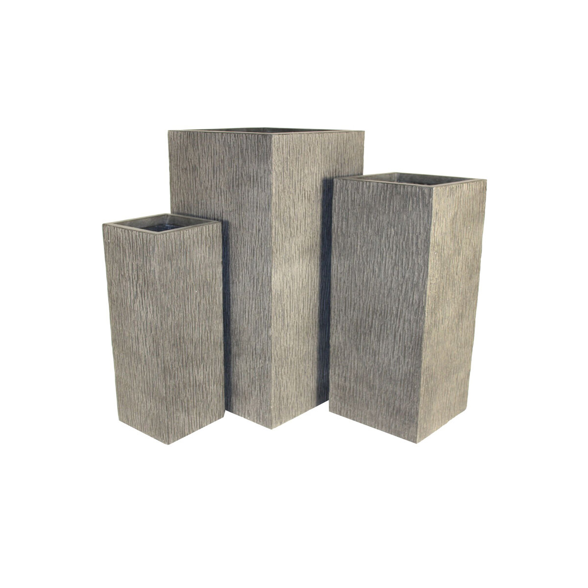 Textured Upright Planter Set Set/3