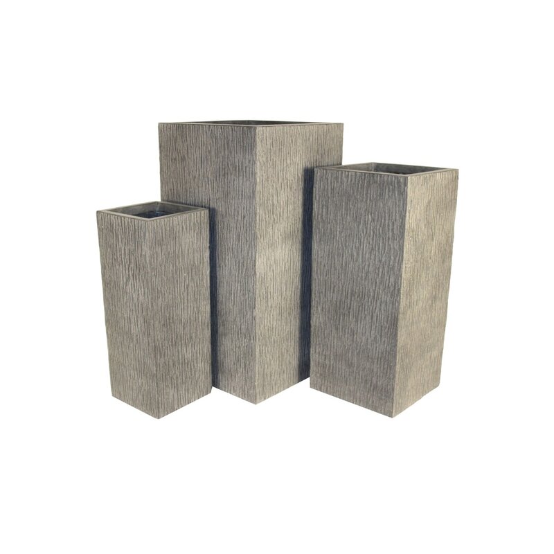 Textured Upright Planter Set Set/3 Textured Upright Planter Set Set/3
