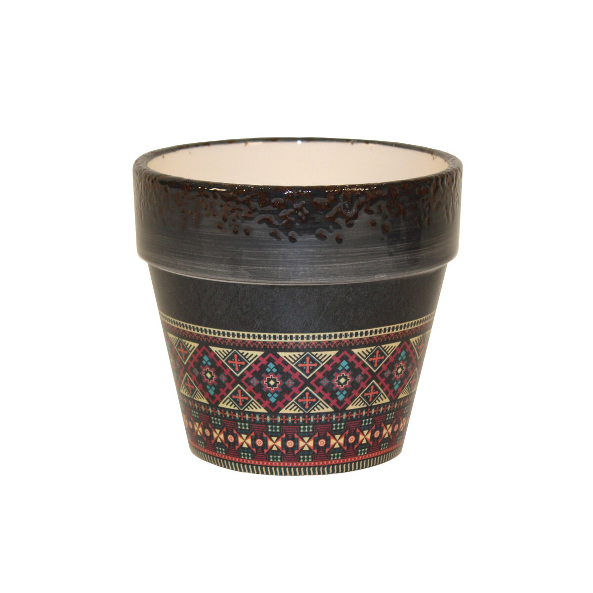 Black Earth Rim Planter 4¾" x 4¾"