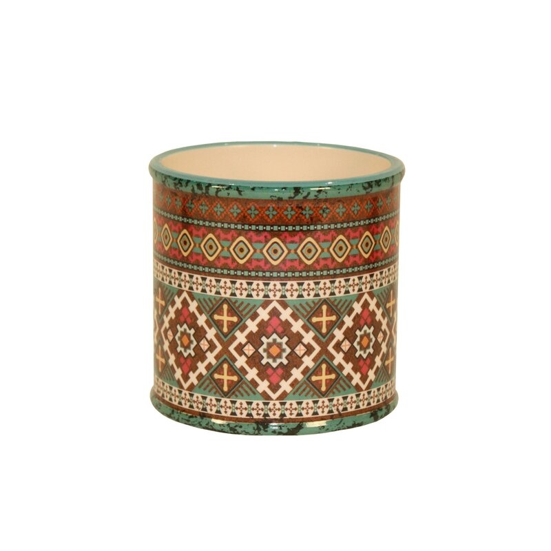 Blue Sun Cylinder Planter 4 Blue Sun Cylinder Planter 4" x 3¾"