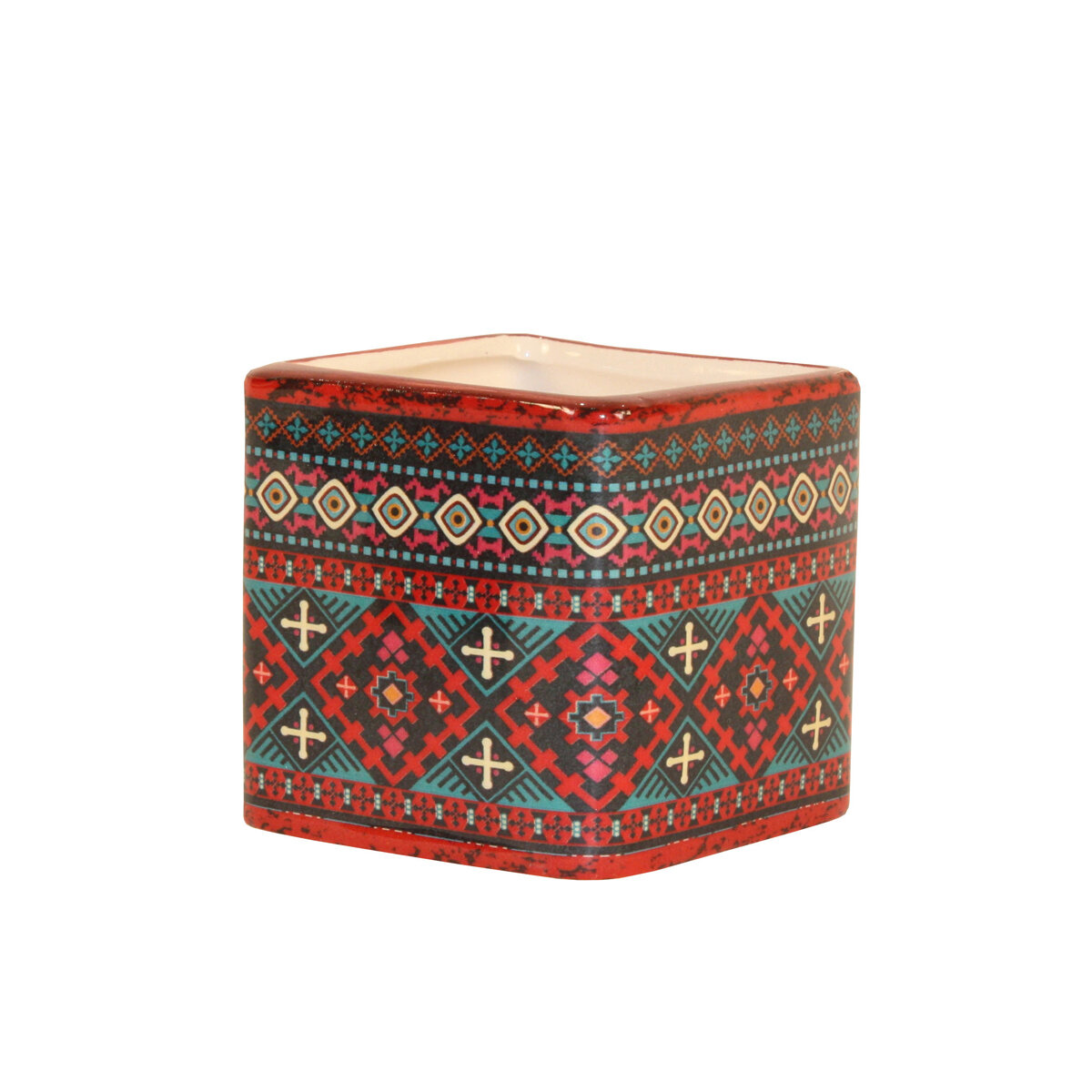 Blazing Fire Cube Planter 3" x 3"