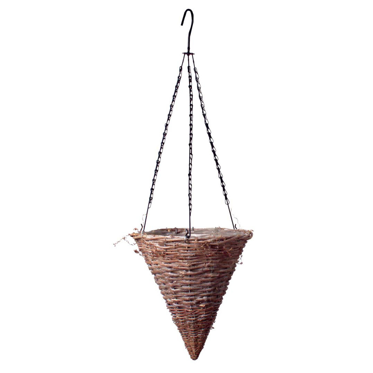 Cone Planter With Stiff Swivel Chain Hanger - 12"