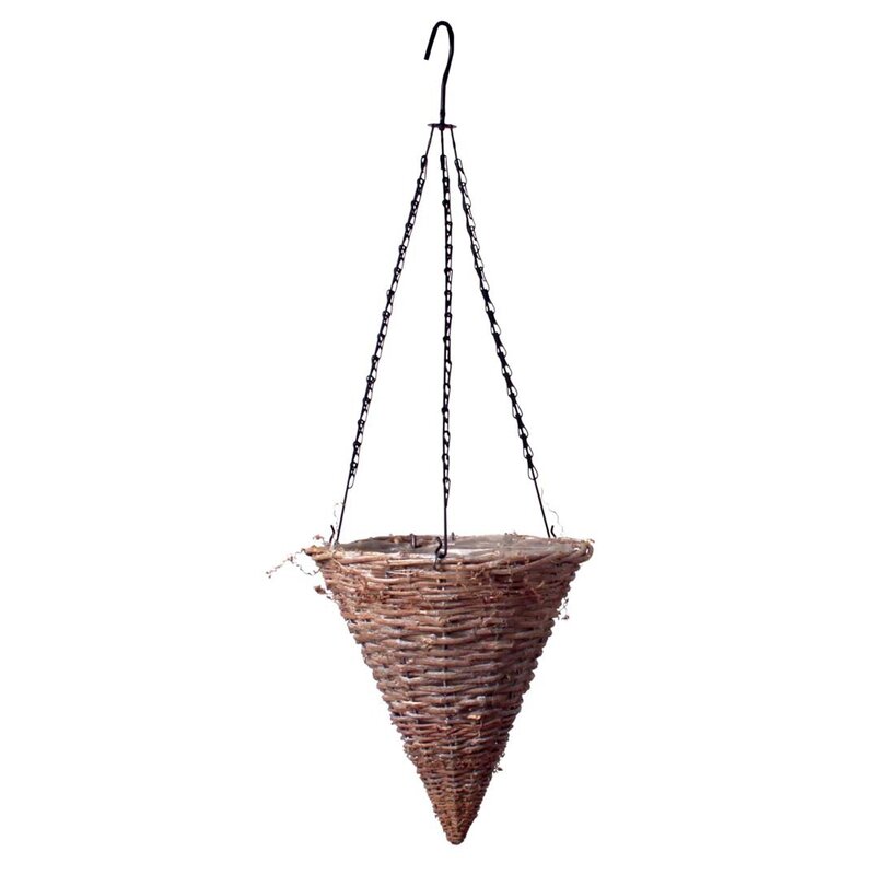 Cone Planter With Stiff Swivel Chain Hanger - 12"