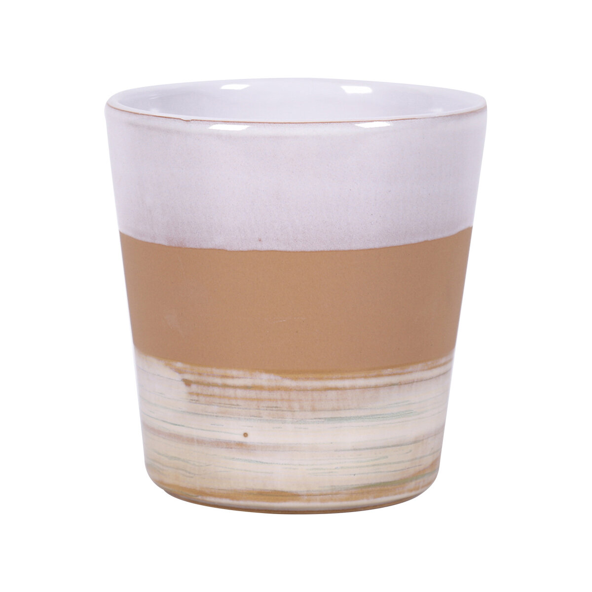 Stripe Rings 6.5" Flower Pot