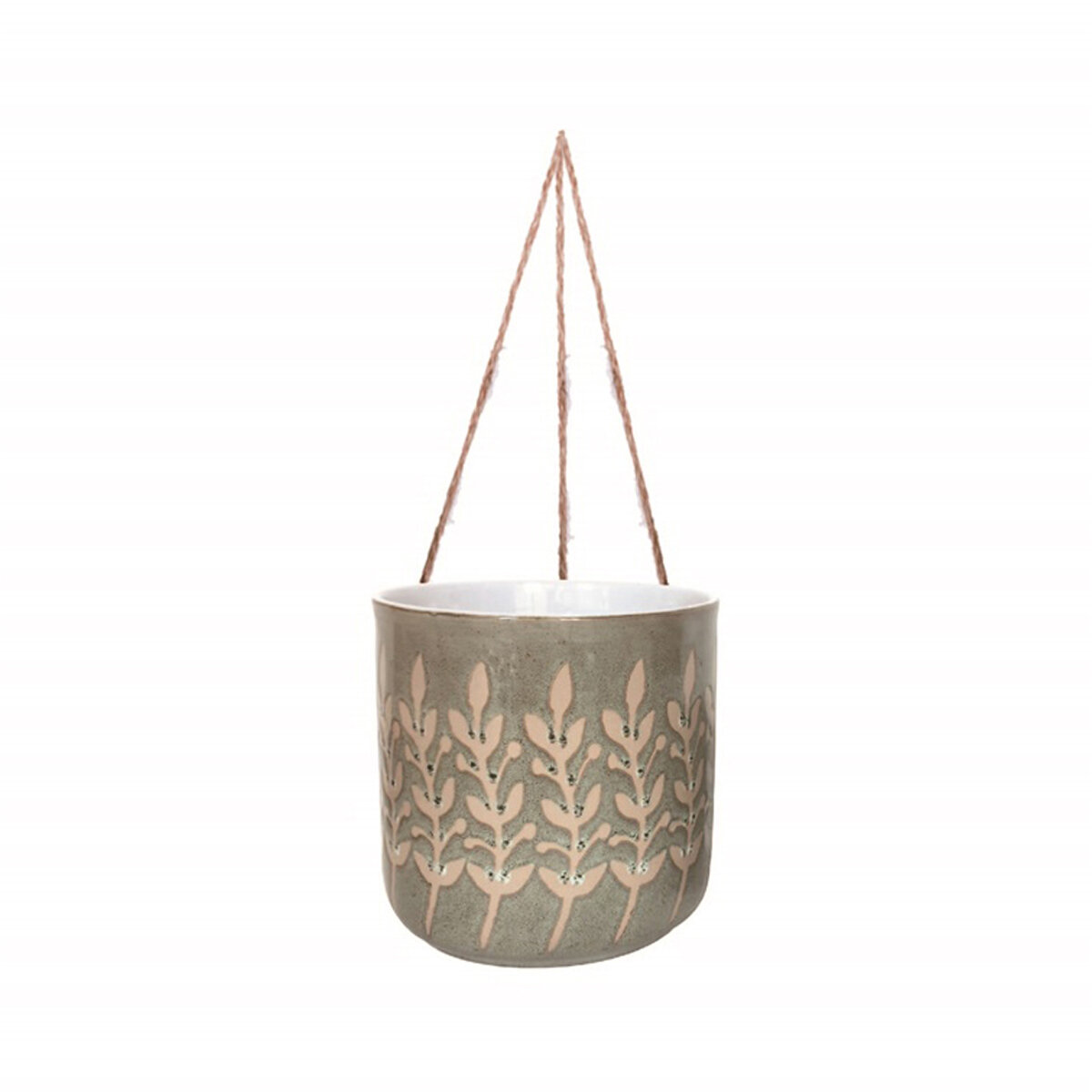Hanging Rusted Leaves 6.5'' Flower Pot