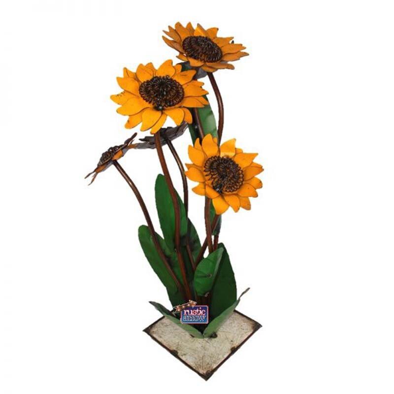 Sunflower Cluster On Square Base(17X10X35) Sunflower Cluster On Square Base(17X10X35)