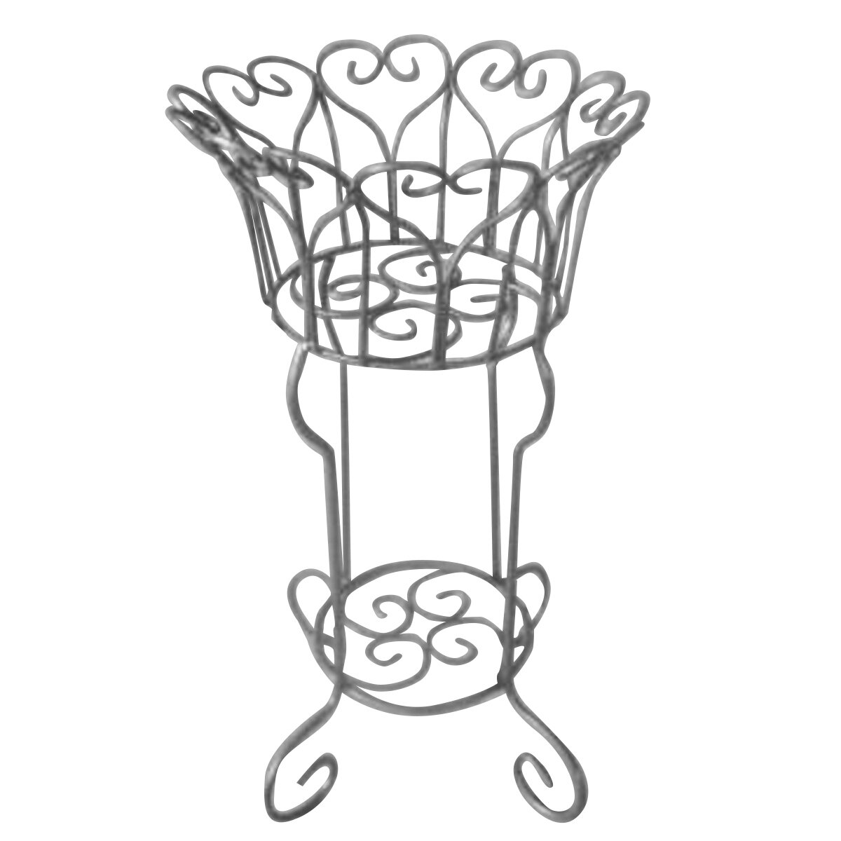 Round Heart Planter Rustic Finish
