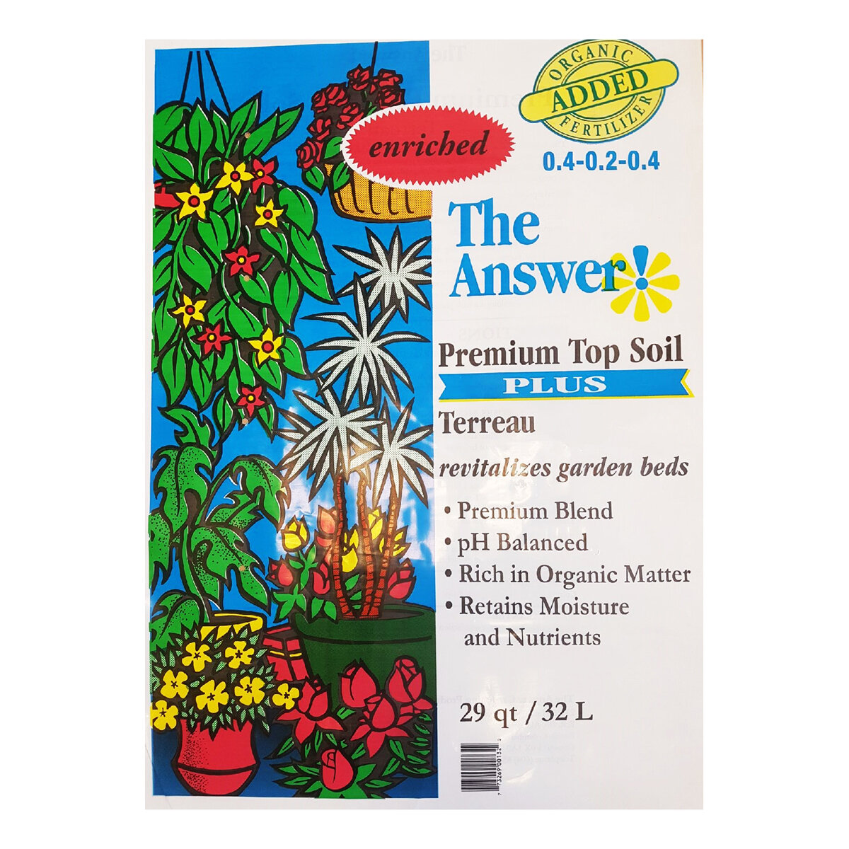 Answer Premium Top Soil Plus    32L  (75/Plt)